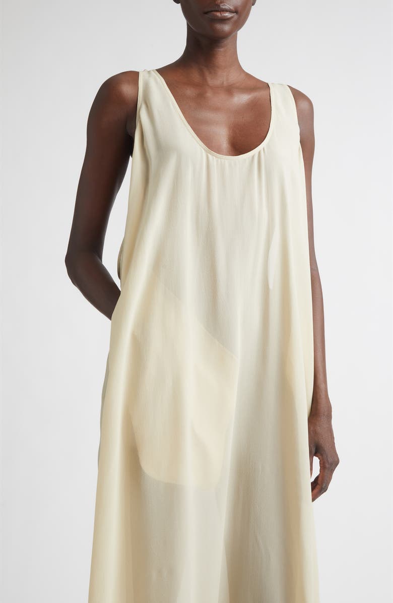 Rick Owens Temple Abito Silk Georgette Tank Gown, Alternate, color, Sand