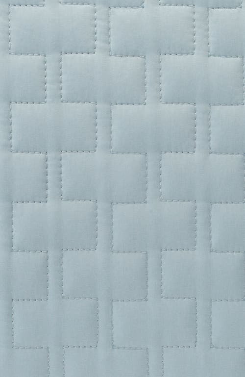 Bedvoyage Luxury 100% Viscose Cooling Quilted Brick Coverlet In Blue