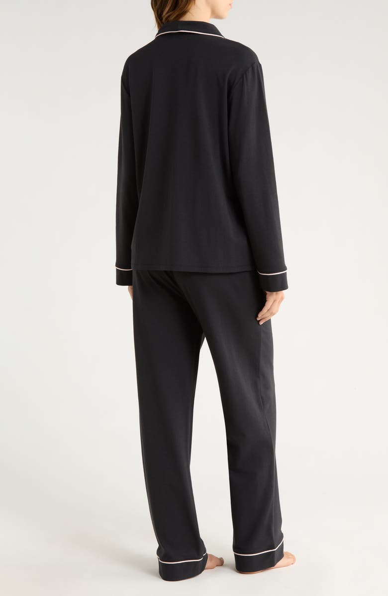 Lunya Slumberknit<sup>™</sup> Pajamas, Alternate, color, Immersed Black/ Delicate Pink