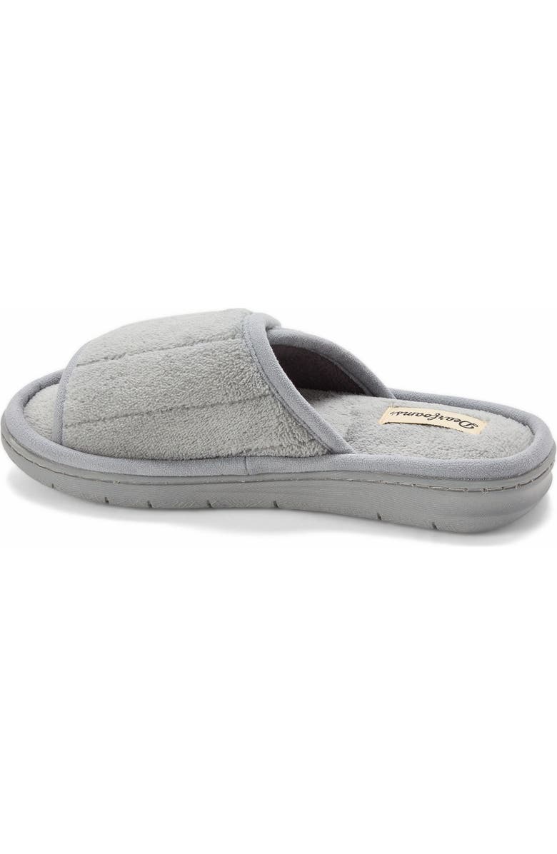 DEARFOAMS Mickey Terry Adjustable Shower Slide Slipper, Alternate, color, Sleet