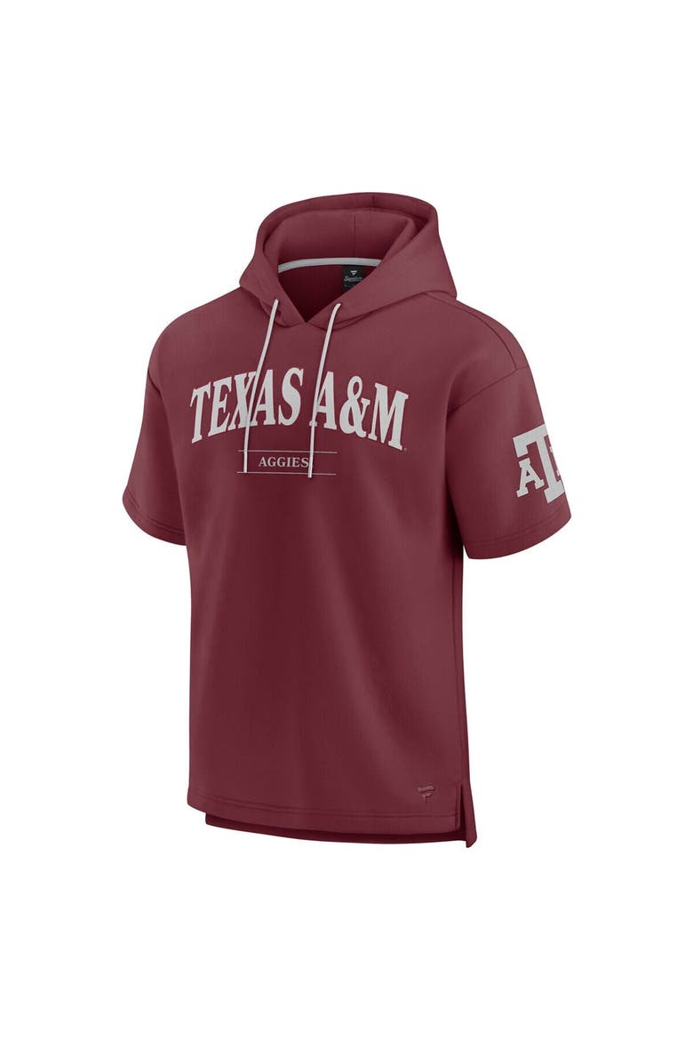 Men's Fanatics Maroon Texas A&M Aggies Ready Short Sleeve Pullover Hoodie, Alternate, color, Maroon