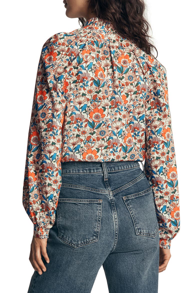Erica Cotton Frill Top, Alternate, color, FLORAL PRINT