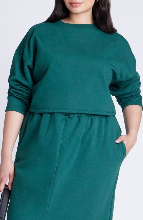 Oversized Cropped Sweatshirt