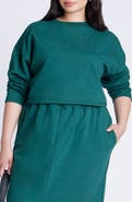 ELOQUII Oversized Cropped Sweatshirt