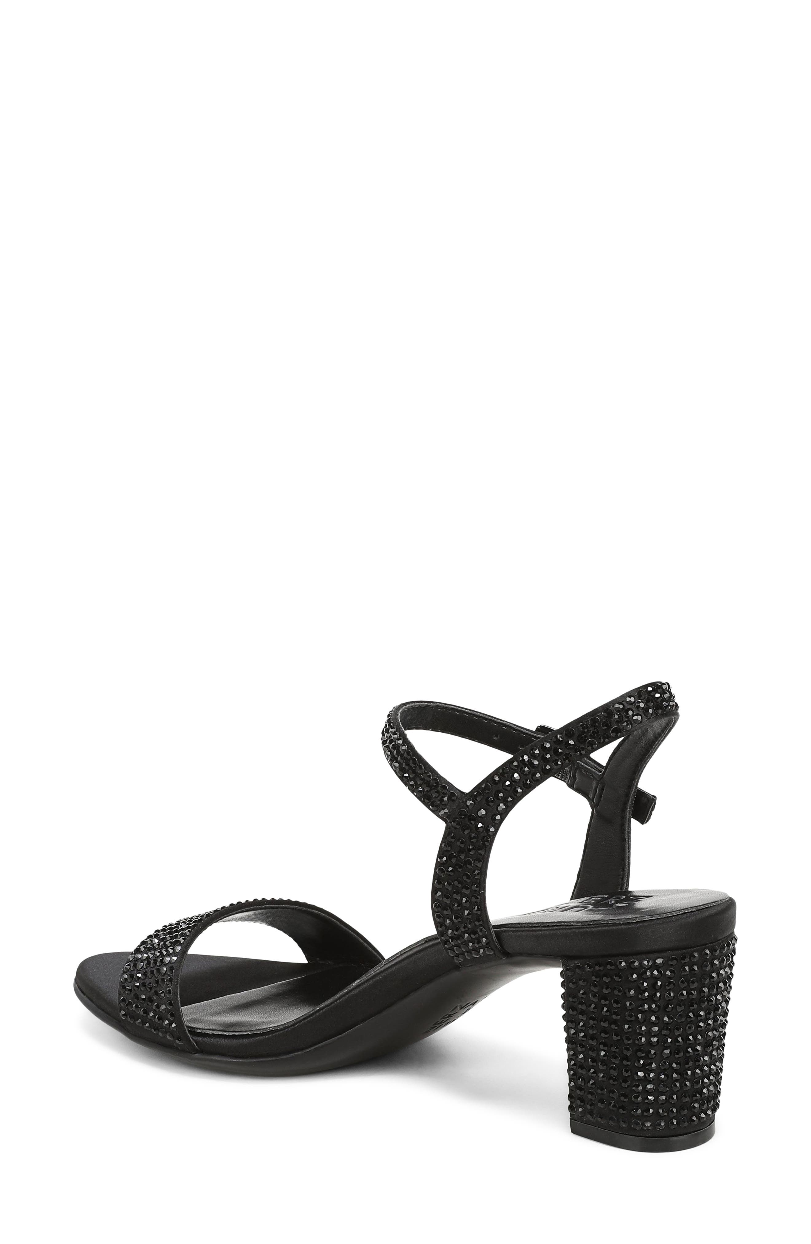 Bristol Block Heel Sandal, Alternate, color, BLACK SATIN