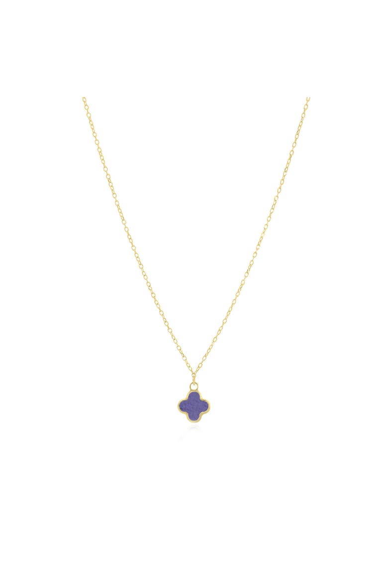 Mini Amethyst Single Clover Necklace, Main, color, Amethyst