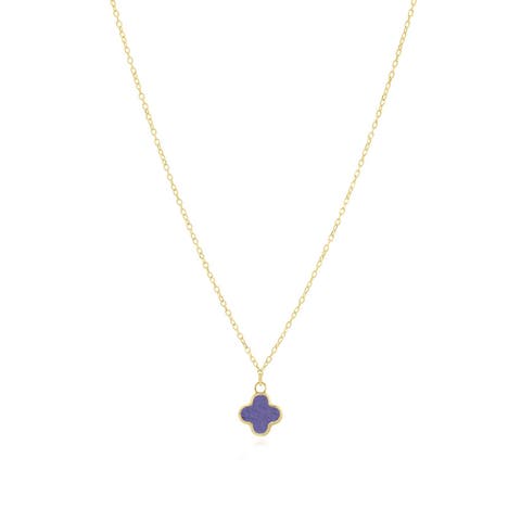 Mini Amethyst Single Clover Necklace