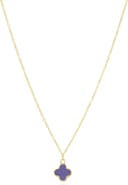 The Lovery Fine Jewelry Mini Amethyst Single Clover Necklace
