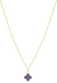 The Lovery Fine Jewelry Mini Amethyst Single Clover Necklace