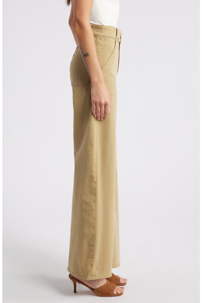 Modern Patch Pocket Wide Leg Pants, Alternate, color, SAHARA KHAKI