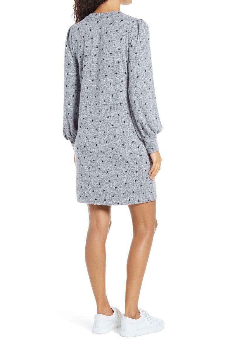 Cozy Long Sleeve Knit Shift Dress, Alternate, color, GREY MULTI