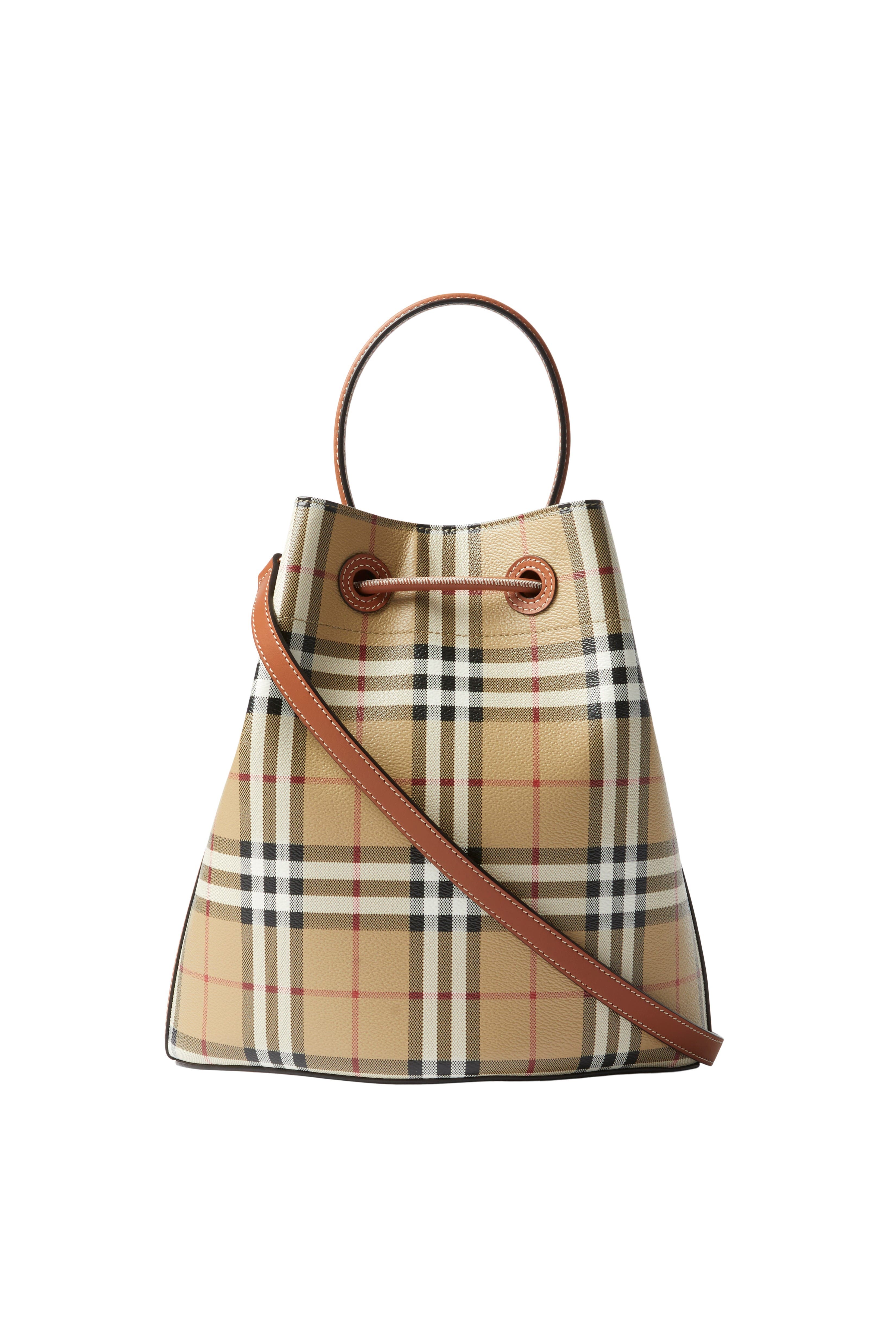 Burberry Small TB Bucket Bag, Alternate, color, Archive Beige/Briar Brown