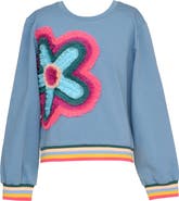 Hannah Banana Kids' Flower Applique Sweatshirt