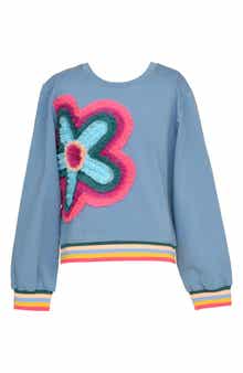 Kids' Flower Applique Sweatshirt