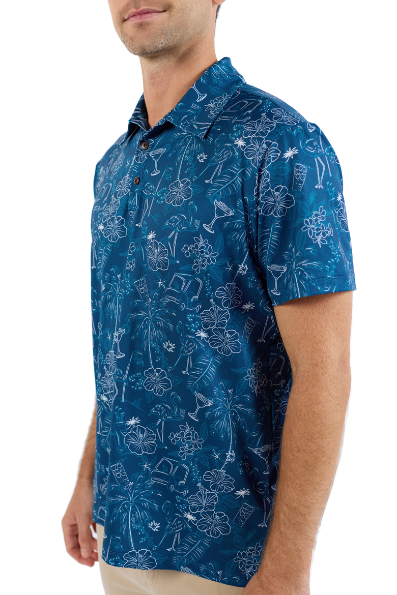 The 19th Hole - Navy Golf Shirt, Alternate, color, Navy