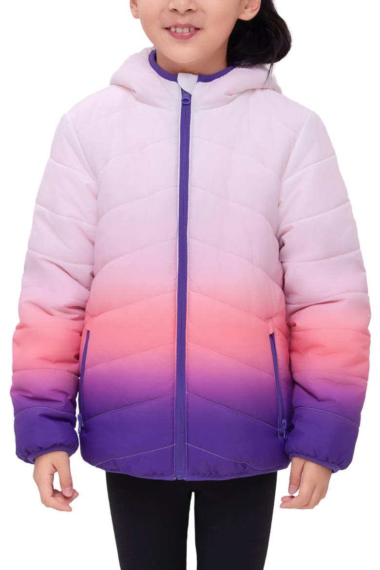 Kids' Reversible Soft Fleece Jacket, Main, color, Rose quartz gradient