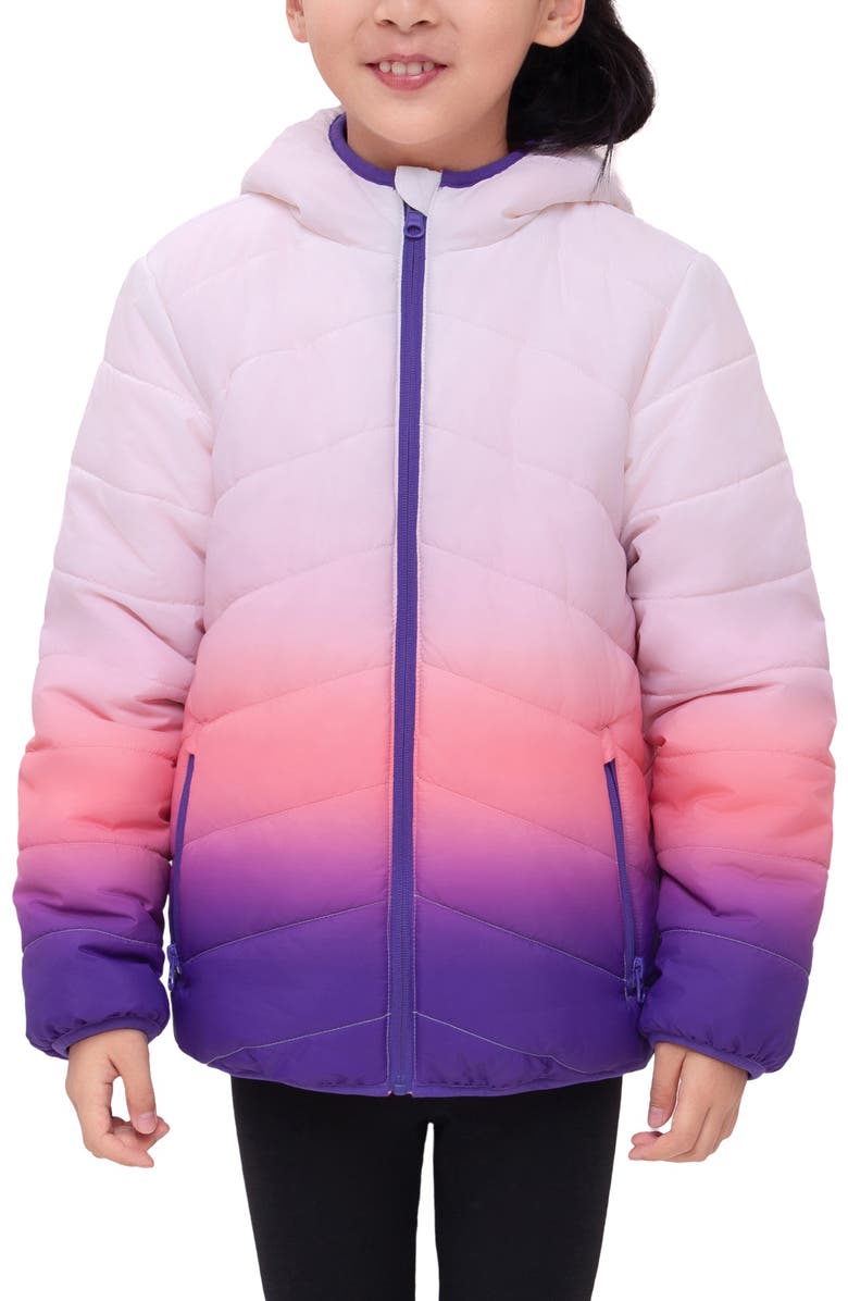 Rokka&Rolla Kids' Reversible Soft Fleece Jacket, Main, color, Rose Quartz Gradient