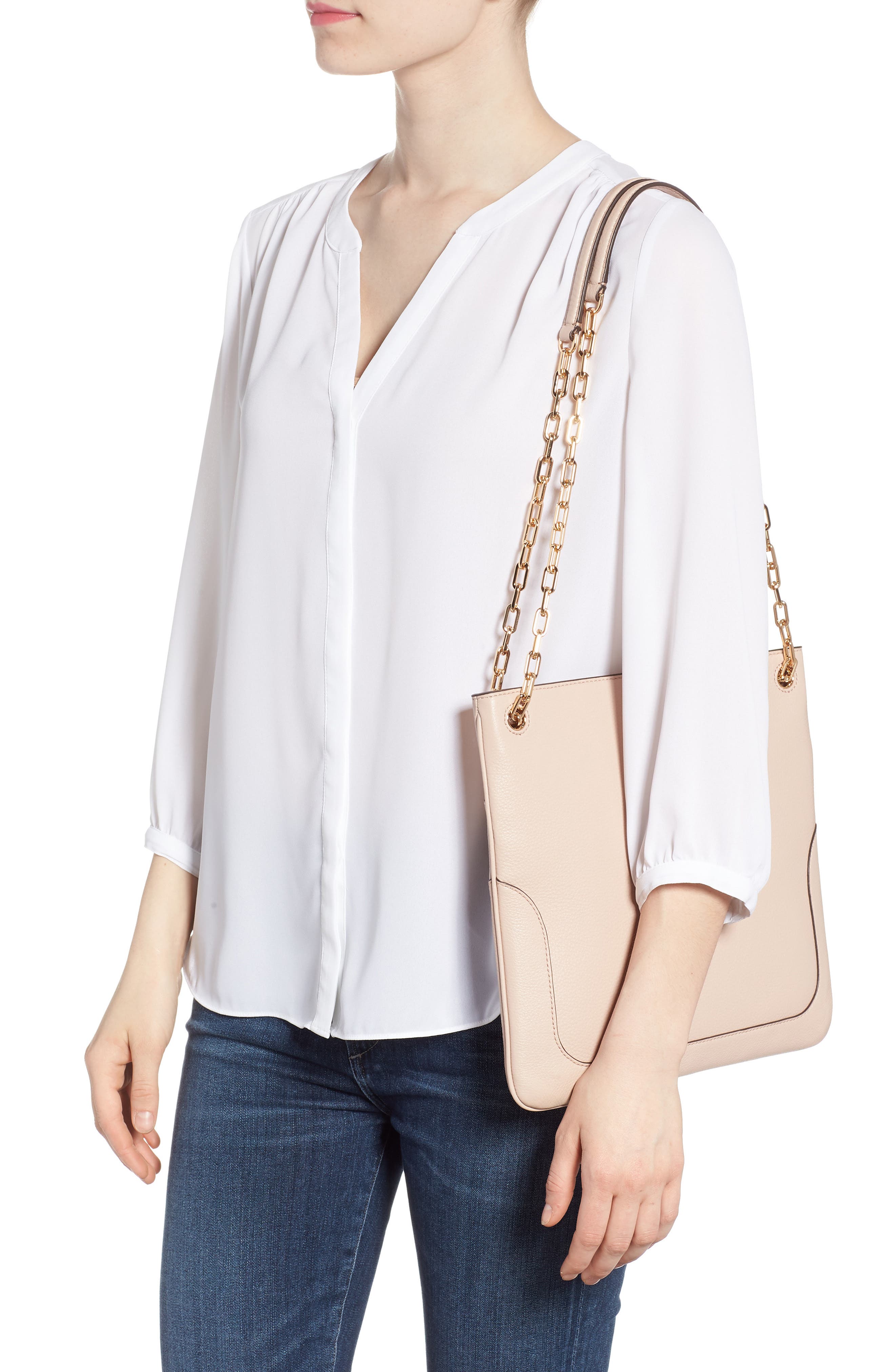 Marsden Swingpack Leather Crossbody Bag, Alternate, color, LIGHT OAK