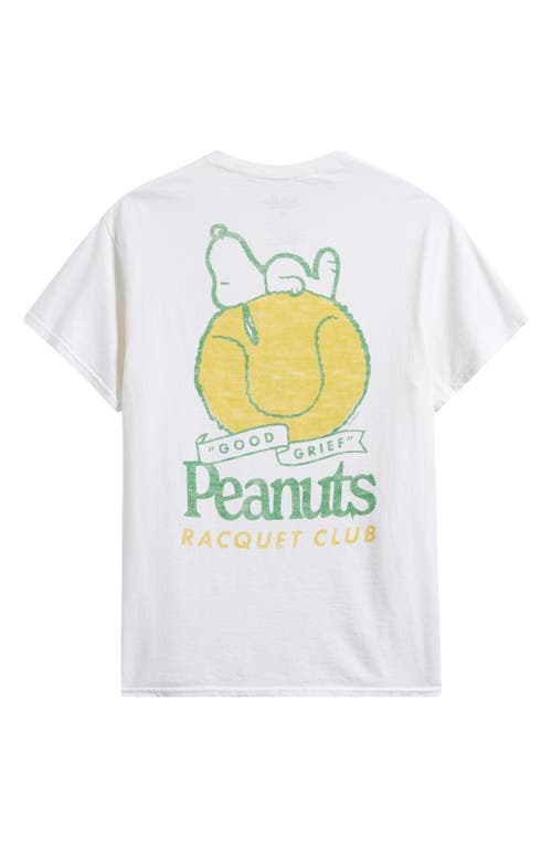 Junk Food Peanuts® Racquet Club Graphic T-shirt In White