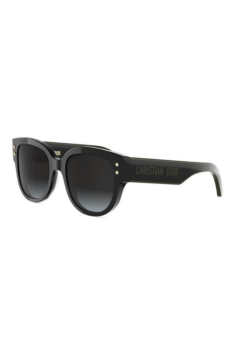 'DiorPacific B2I 54mm Gradient Butterfly Sunglasses, Alternate, color, BLACK/ OTHER / GRADIENT SMOKE