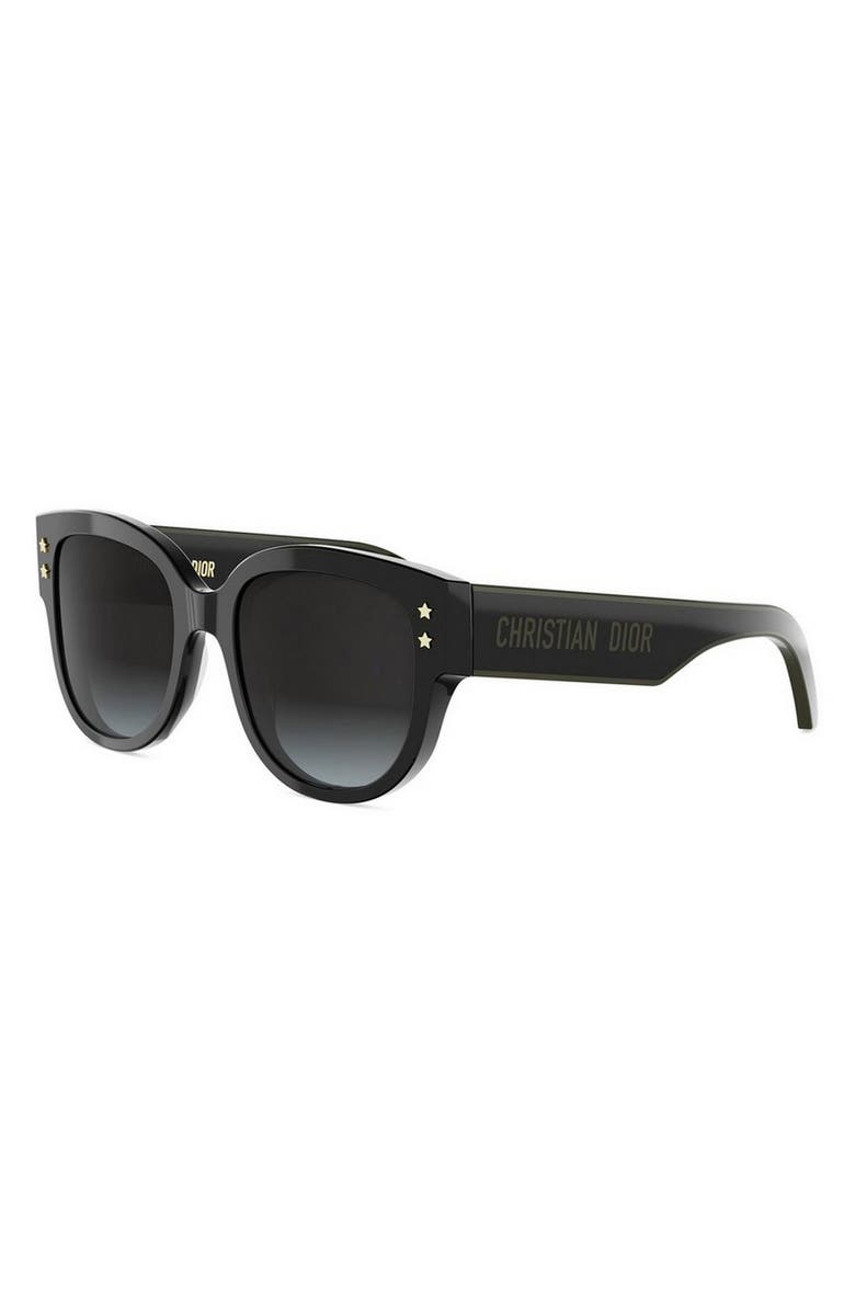 DIOR pacific B2I 54mm Gradient Butterfly Sunglasses, Alternate, color, Black/ Other / Gradient Smoke