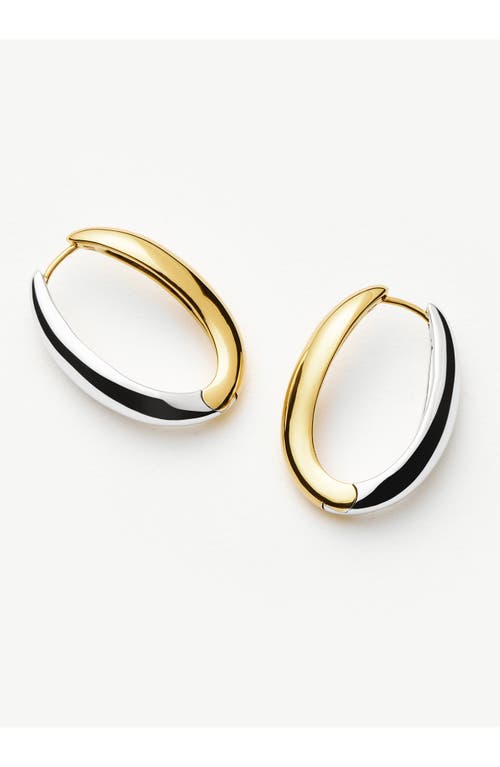 Missoma Womens Savi Signature Small 18ct Yellow-gold And Rhodium Plated Brass Hoop Earrings