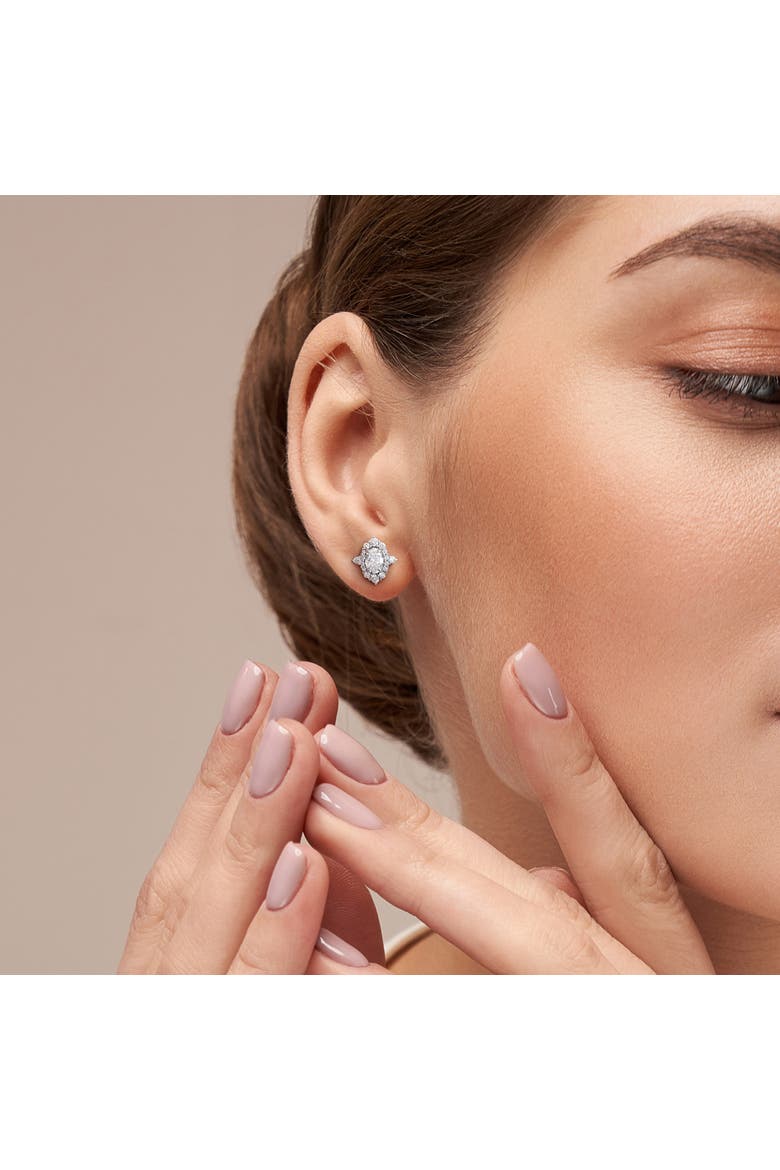 Lab-Grown Diamond Stud Earrings 14k White Gold, Alternate, color, White Gold