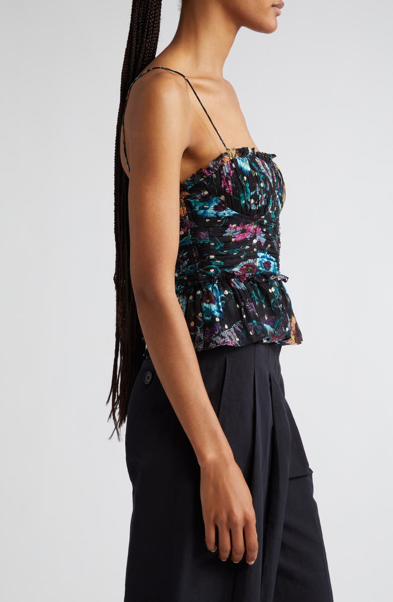 Ulla Johnson Amabel Ruched Peplum Silk Camisole, Alternate, color, 