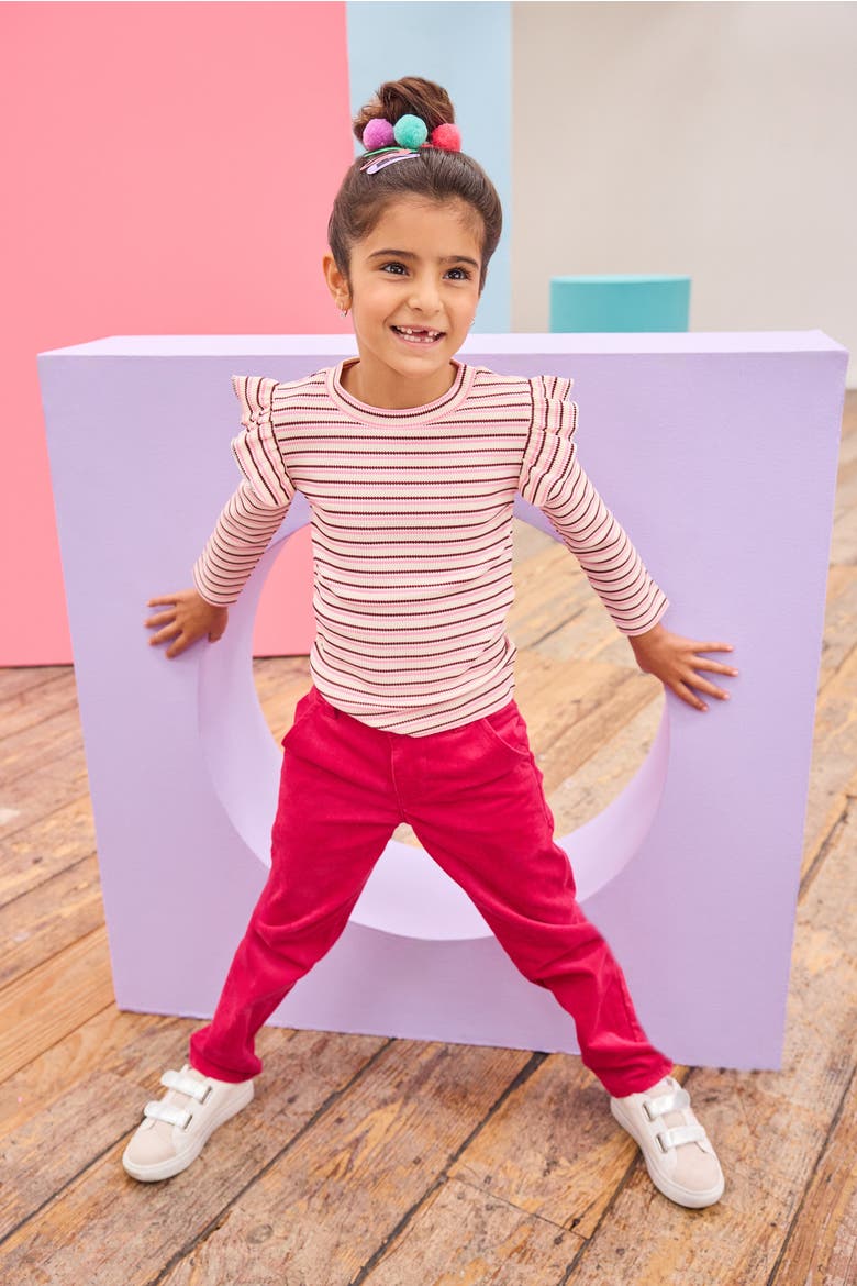 Kids' Velvet Twiggy Pants, Alternate, color, Bougainvillea Velvet