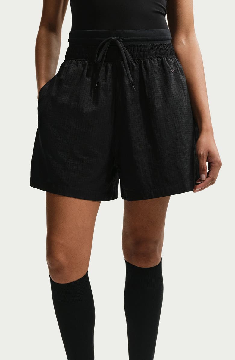 Nike Double Waistband Drawstring Shorts, Alternate, color, Black/ Black