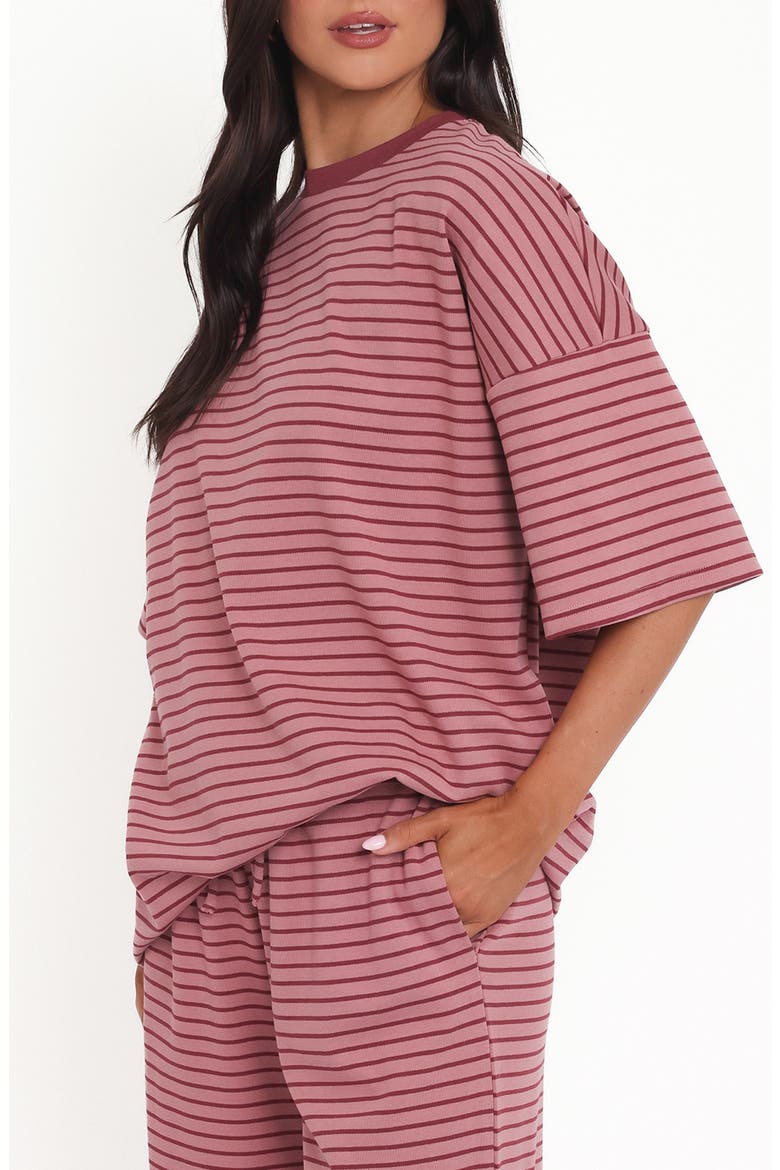 Wilda Oversize Stripe T-Shirt, Alternate, color, PINK RED STRIPE