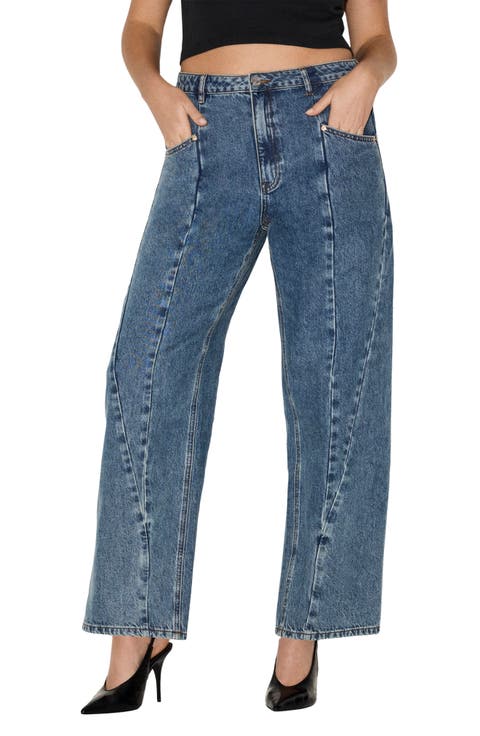 The Seamed Sydnee High Waist Straight Leg Jeans