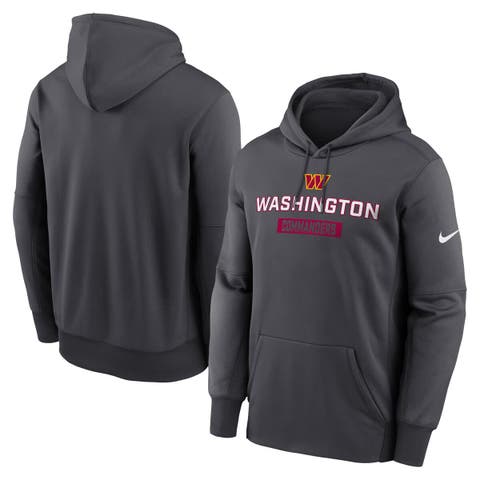 Men's Nike Anthracite Washington Commanders Toss Sweep Performance Pullover Hoodie