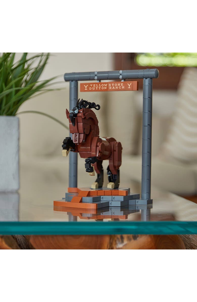 Brickcraft Yellowstone Stallion Horse Building Set, Alternate, color, Yellow