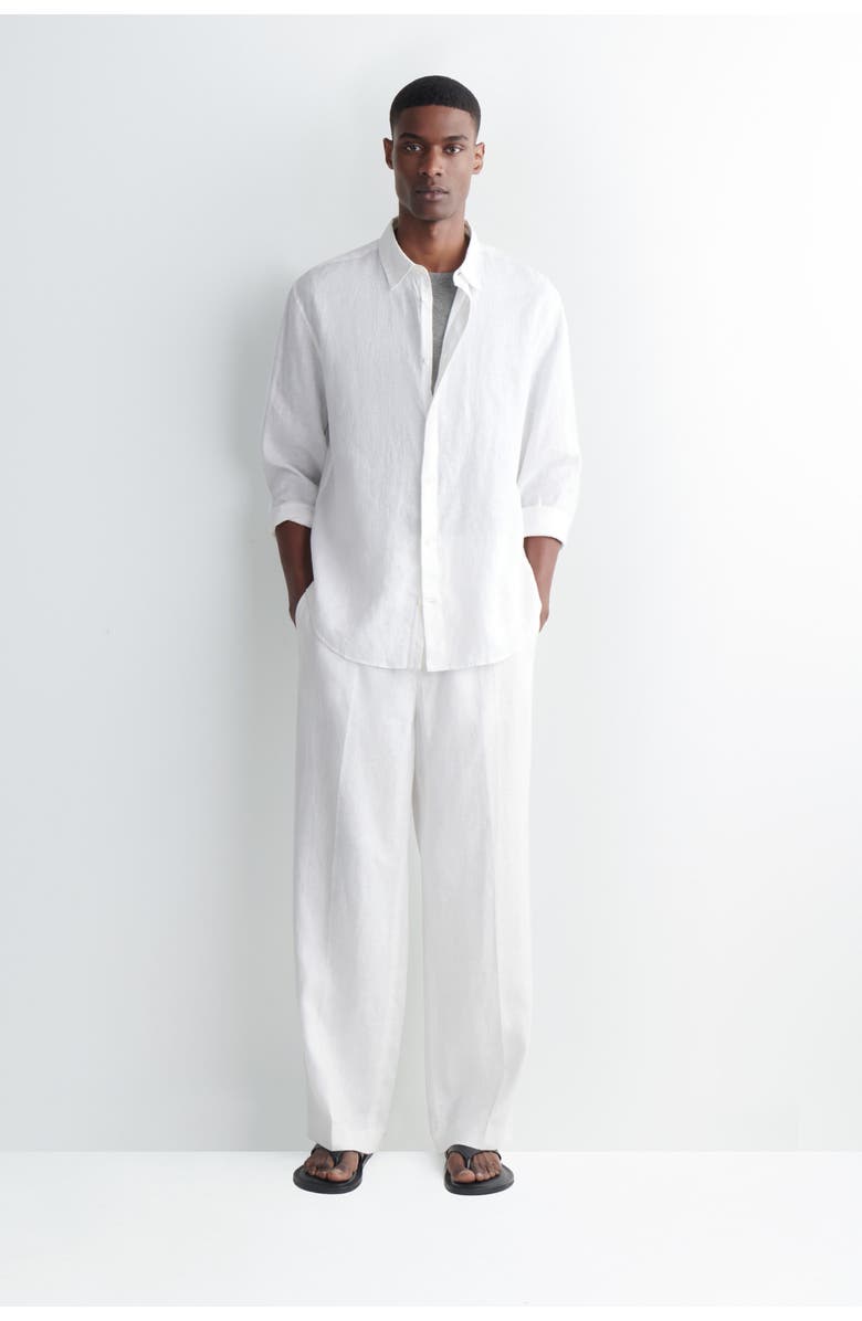 COS Relaxed Linen Shirt, Alternate, color, White