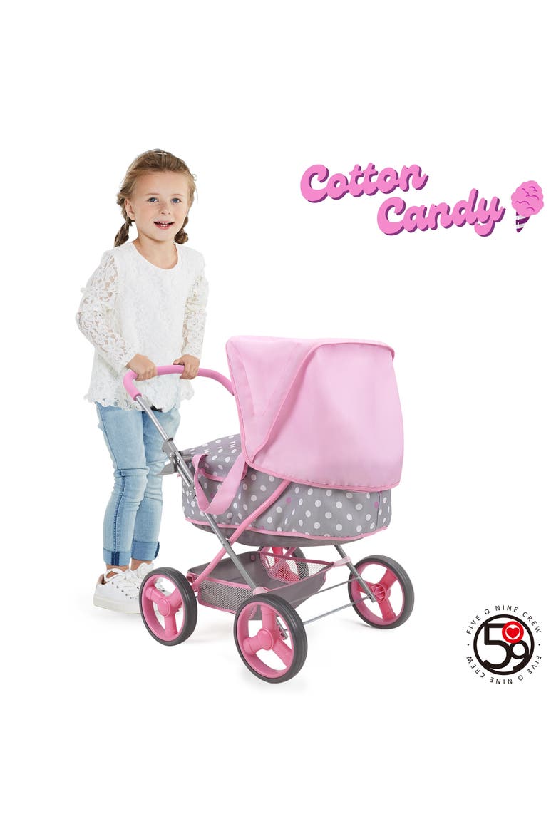 Cotton Candy Pink Doll Pram Fits Dolls 18'', Alternate, color, Multicolored