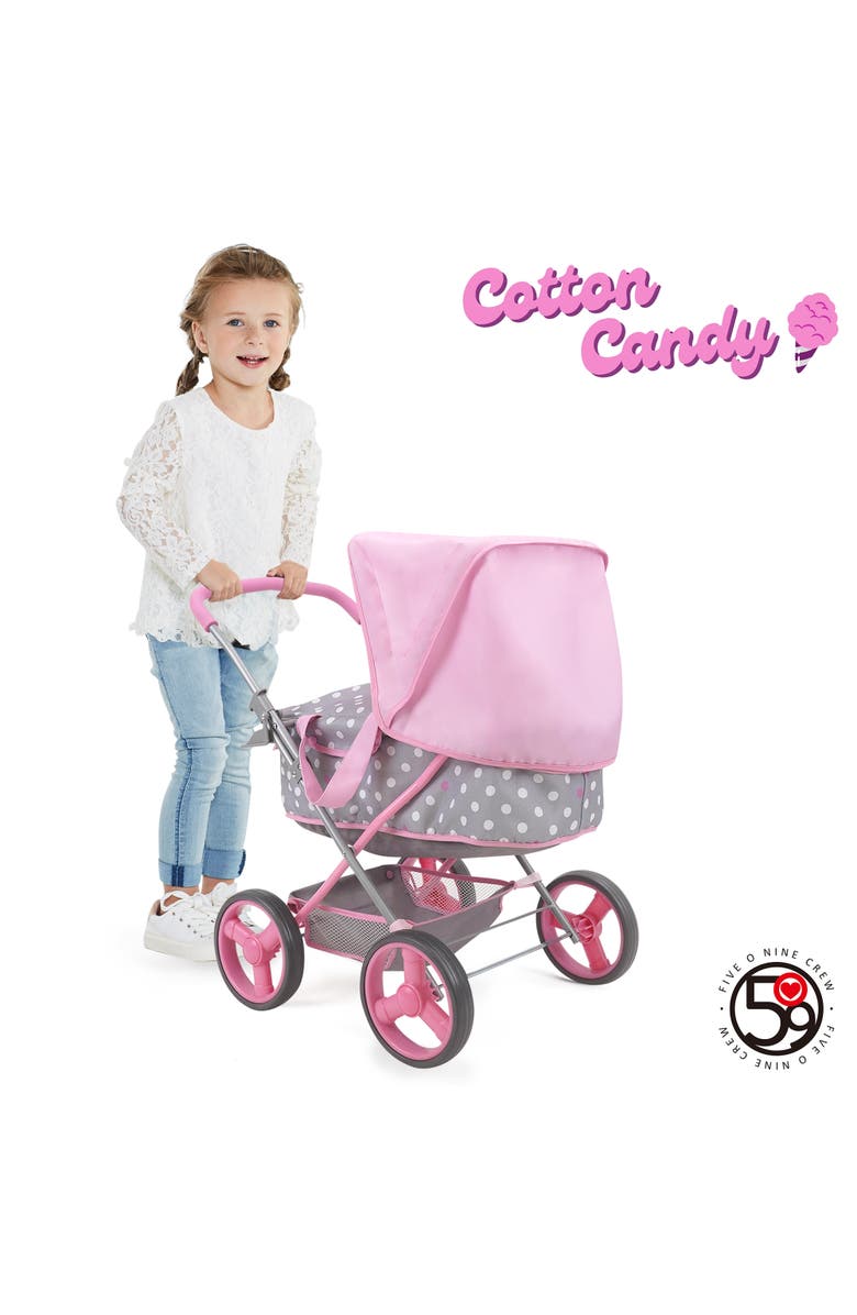 509 Crew Cotton Candy Pink Doll Pram Fits Dolls 18'', Alternate, color, Multicolored