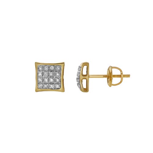 Luvmyjewelry Resplendor 10k Yellow Gold Diamond Unisex Earrings In 10k Yellow Gold