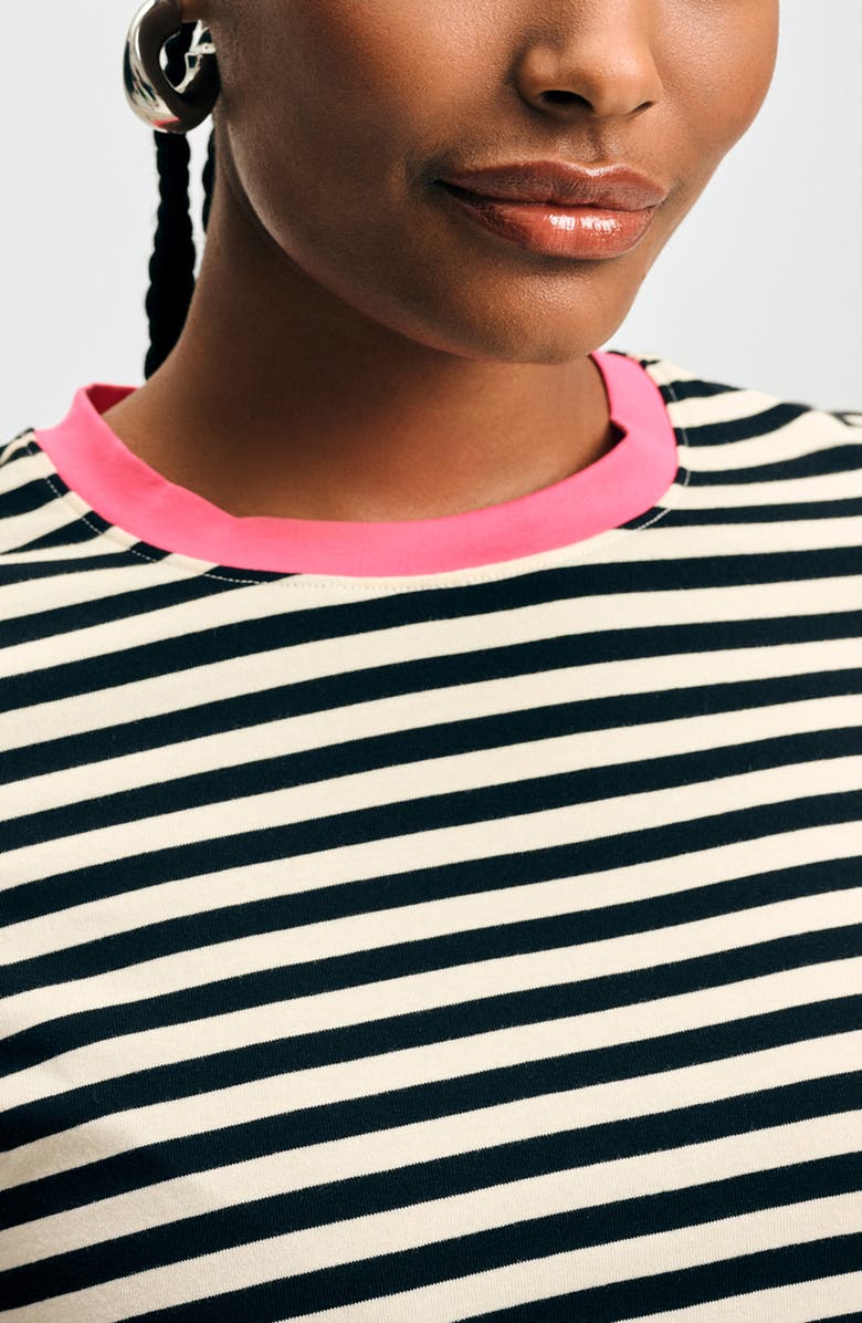Isaac Mizrahi New York Stripe Long Sleeve Cotton Top, Alternate, color, 