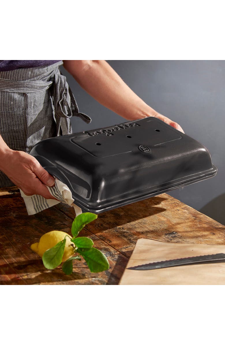 Emile Henry Flame Baguette Baker, Alternate, color, Charcoal