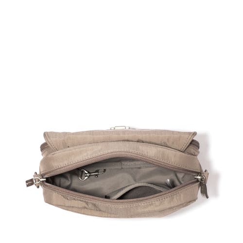 Baggallini Coastal Flip Lock Camera Bag Crossbody In Moonrock