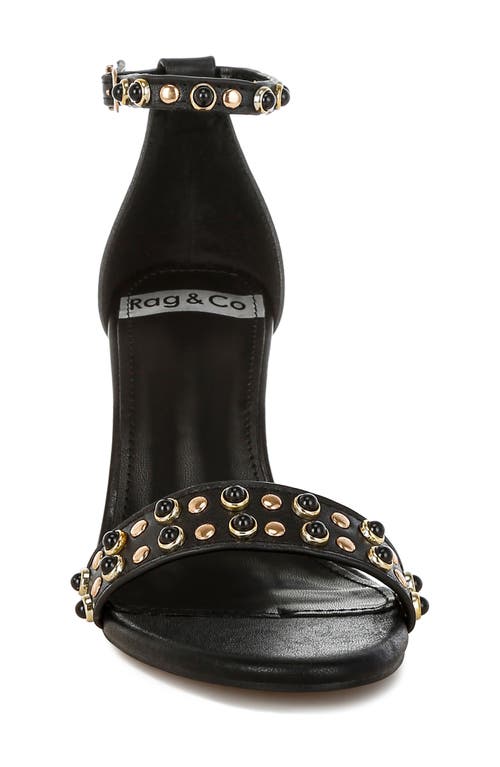 Rag & Co Nidara Wedge Sandal In Black