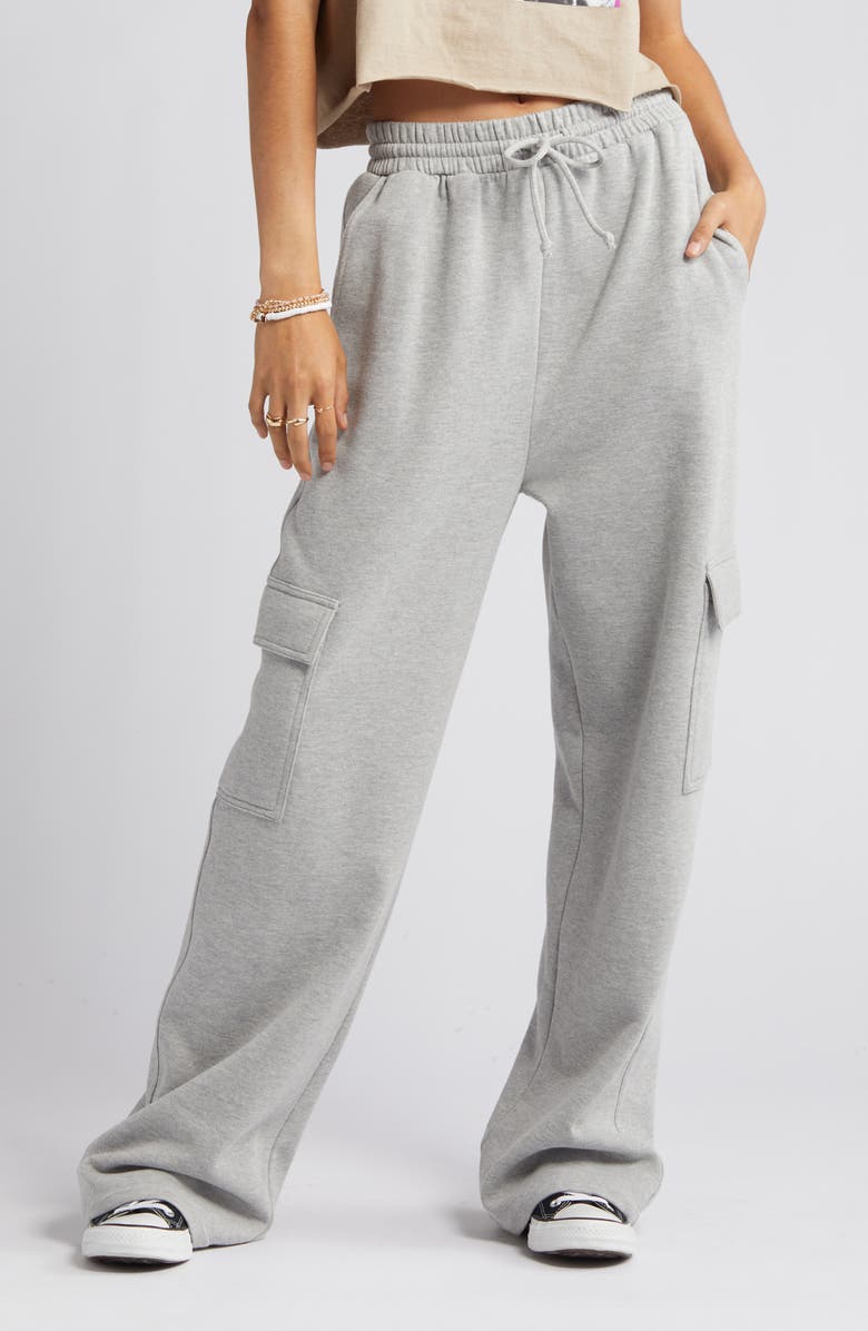 BP. Wide Leg Cargo Sweatpants, Alternate, color, 