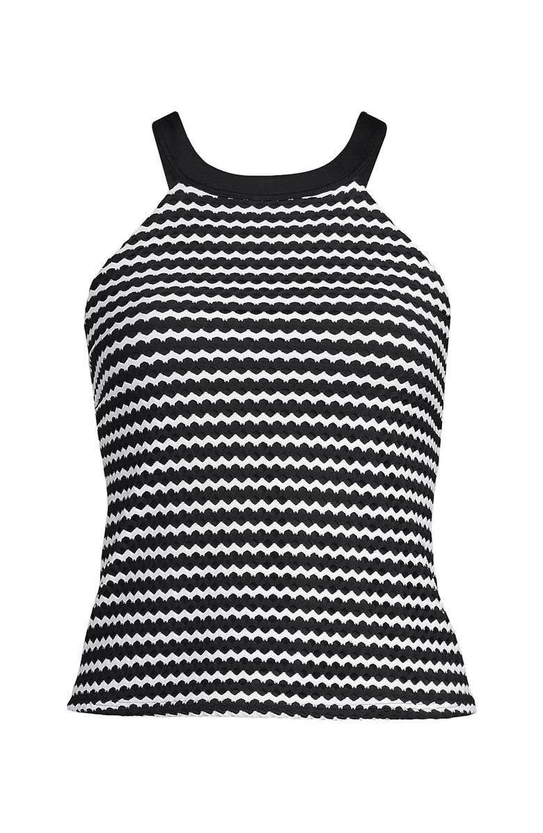 Lands' End Crochet High Neck Tankini Top, Alternate, color, 