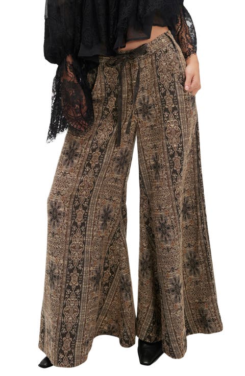 Dahlia Print Wide Leg Pants