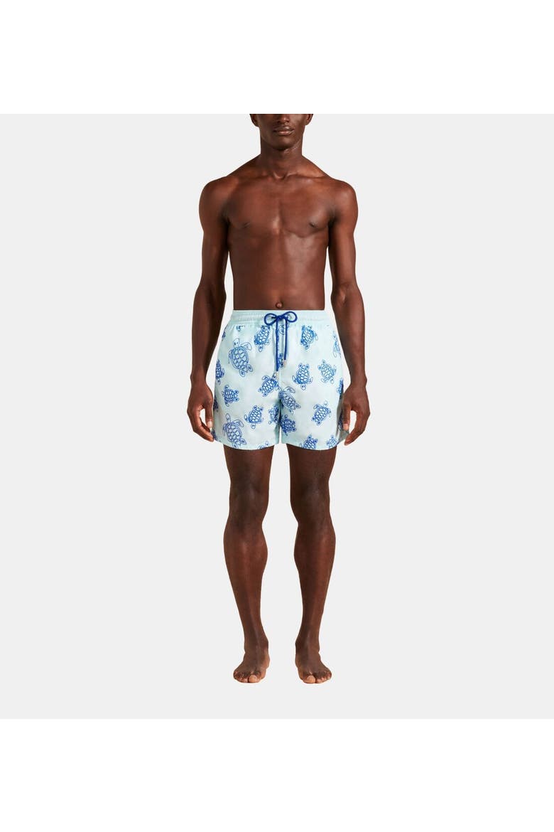Men's Flock Ronde Des Tortues Swim Trunks, Main, color, THALASSA