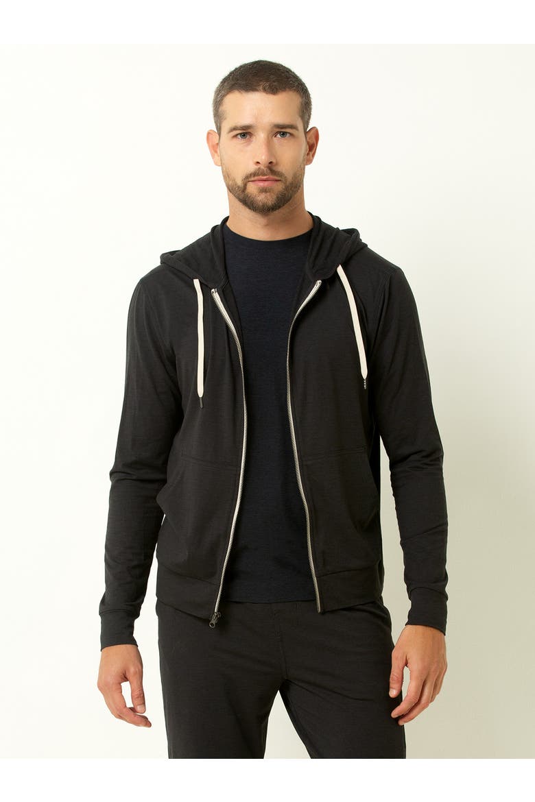 Everyday Full Zip Hoodie, Main, color, Heather Black
