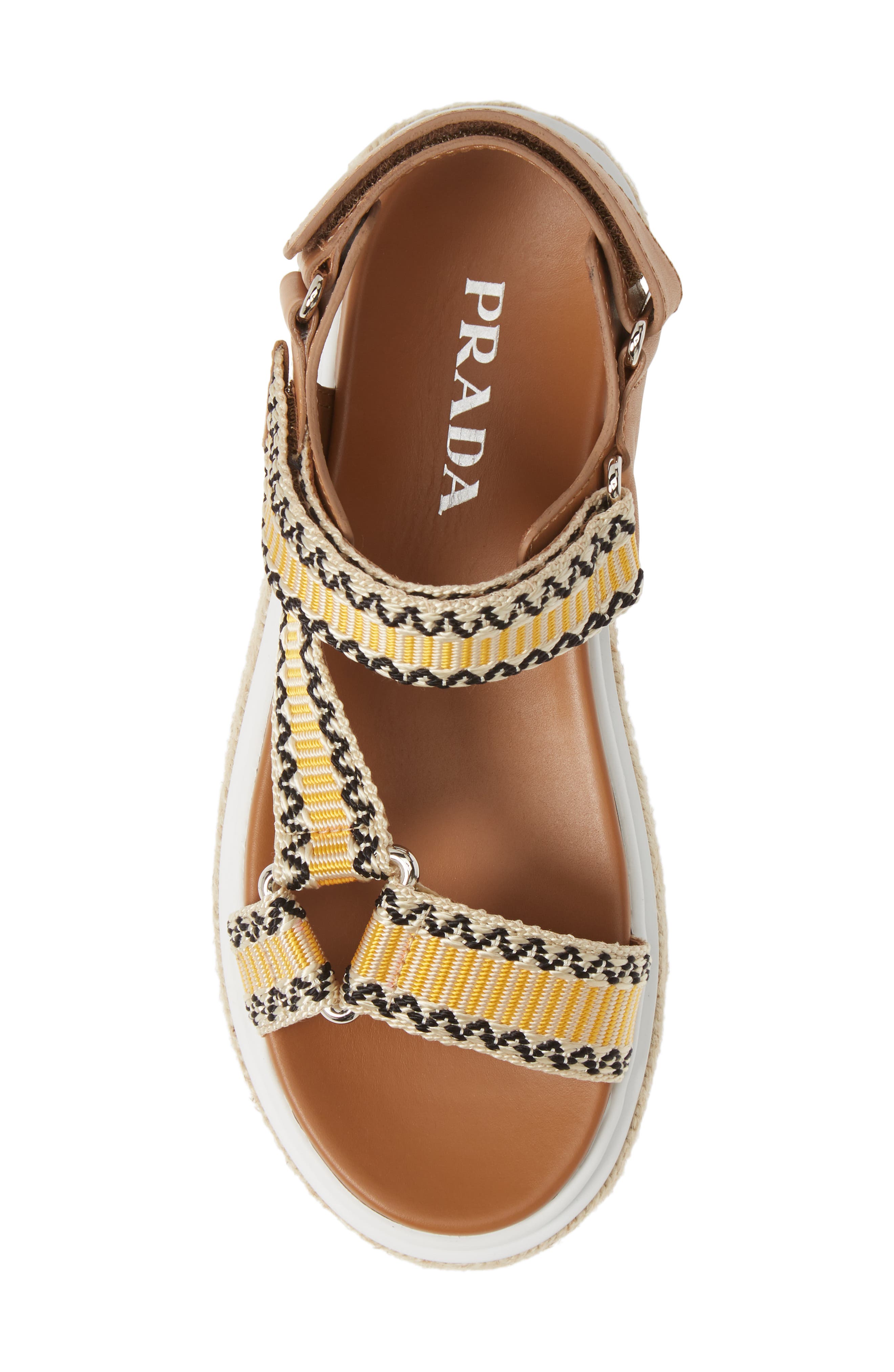 Platform Espadrille Sandal, Alternate, color, NATURAL/ ORANGE