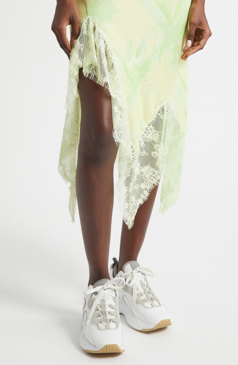 Collina Strada Lemon Picnic Waterlily Asymmetric Crepe Midi Skirt, Alternate, color, Lemon Picnic