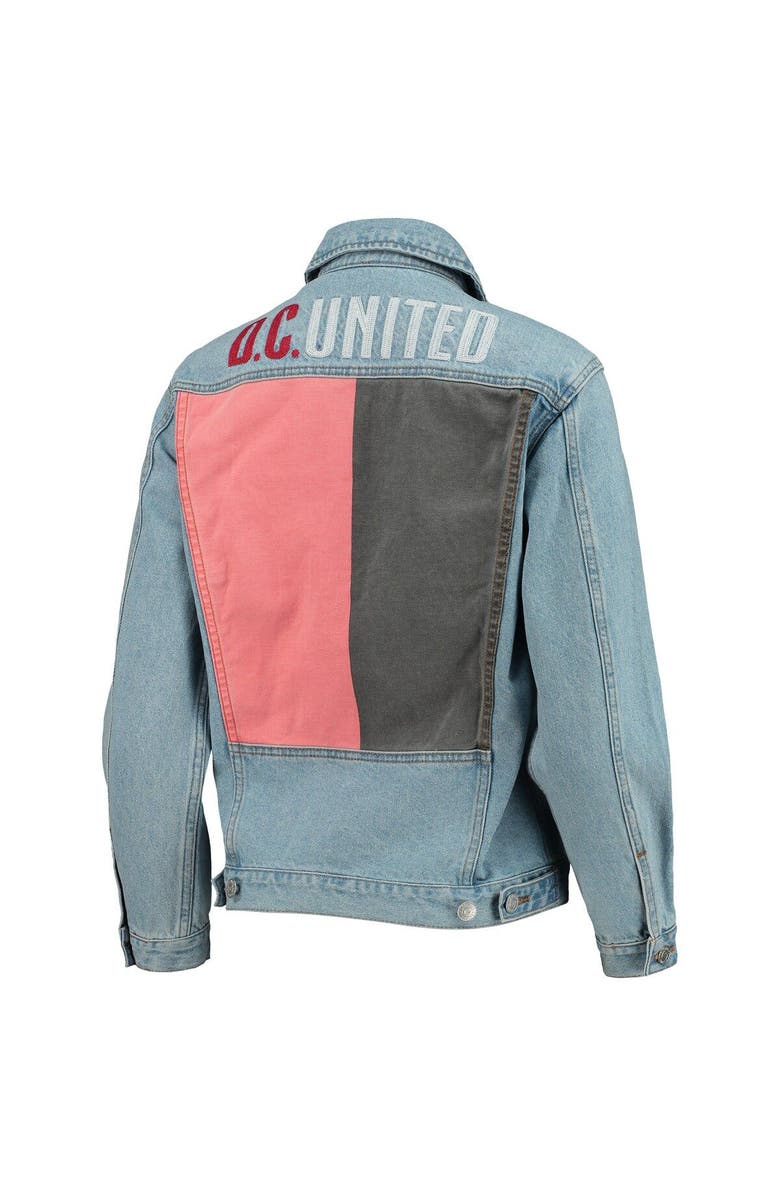 THE WILD COLLECTIVE Women's The Wild Collective Blue D.C. United Print Denim Button-Up Jacket, Alternate, color, Blue
